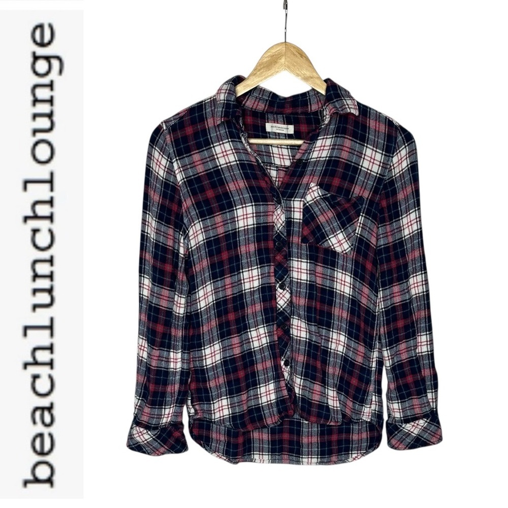 BeachLunchLounge Plaid Buttondown Shirt xs/s